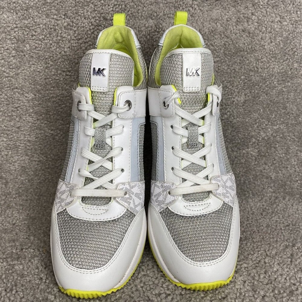 Michael Kors White and Silver Sneakers - Picture 3 of 9